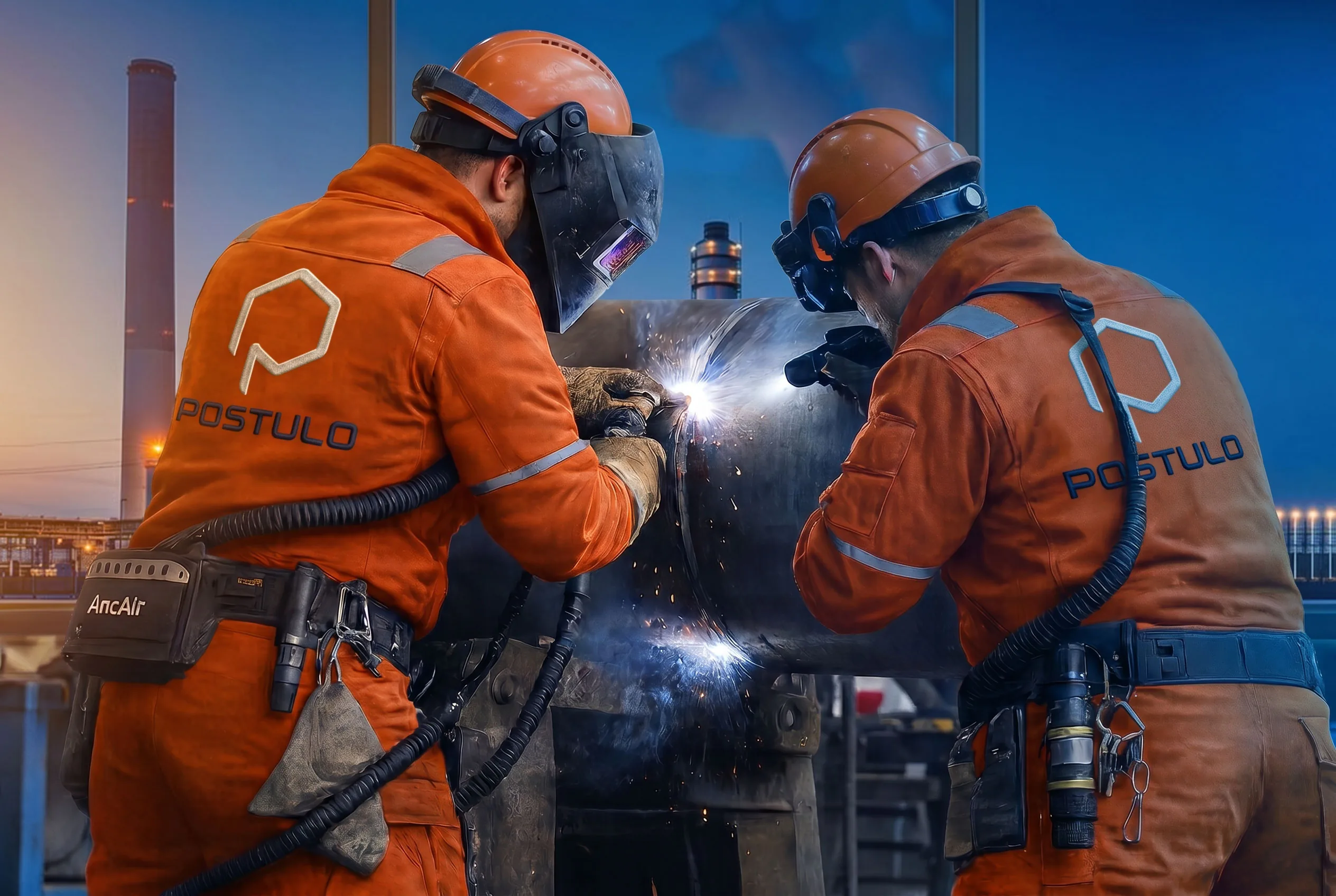 Wartungsteam an einer Produktionsanlage
